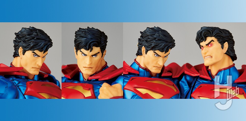 スーパーマン　４種の表情比較の画像