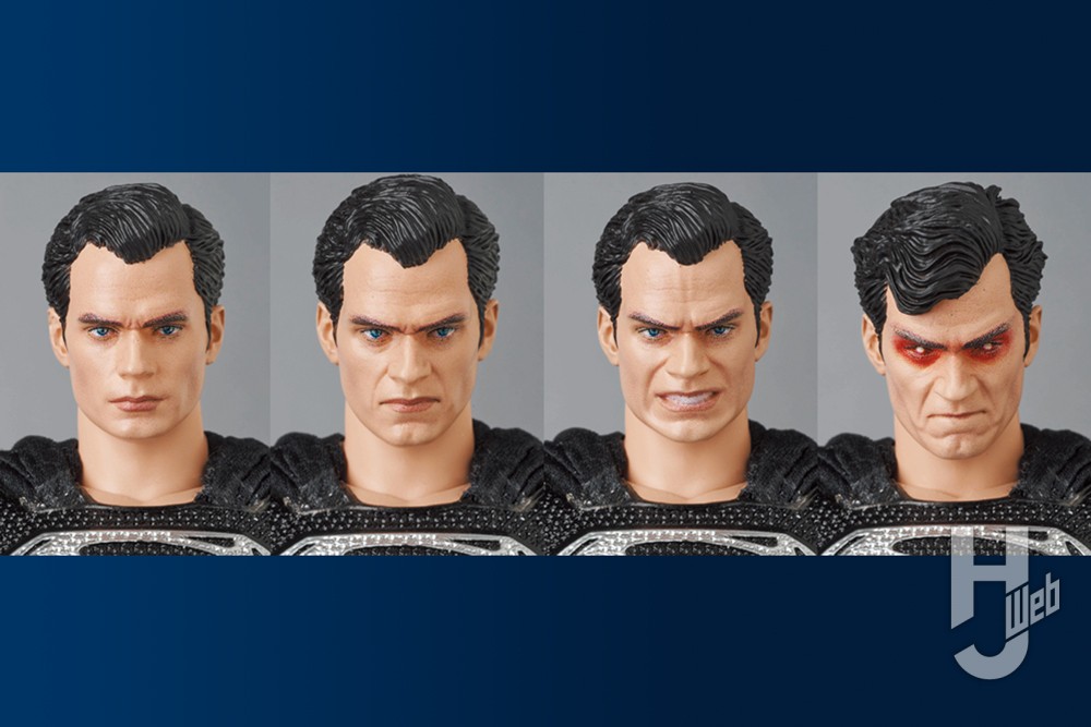 スーパーマン　4種の表情比較の画像