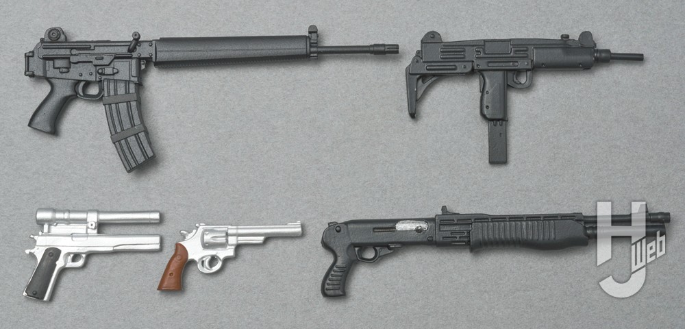 付属の銃器パーツの画像
