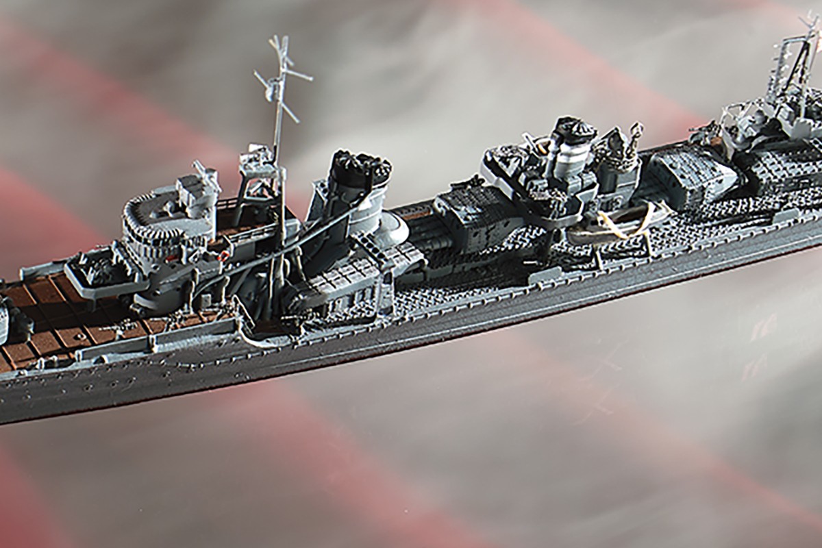 1 700 日本海軍 駆逐艦 秋月 完成品 フルハルモデル - 模型