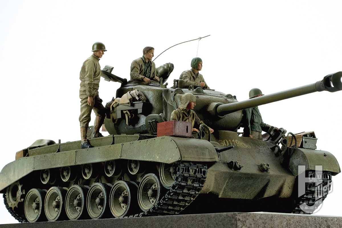 米軍「M26 パーシング戦車」をタミヤ1/35キットで完全再現！ 有名な写真を想起させるような作例に