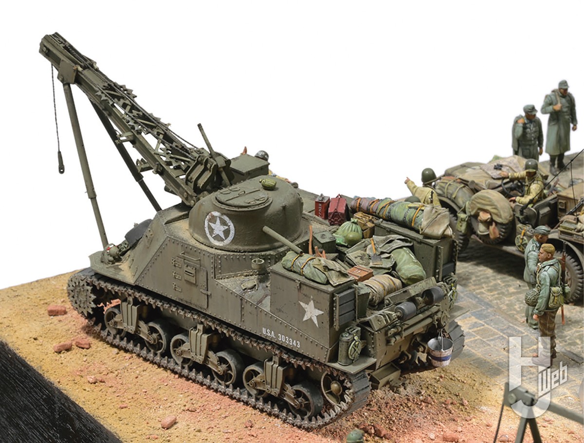 1/35 ジオラマ完成品 アメリカの戦車乗りの男達 - 模型、プラモデル