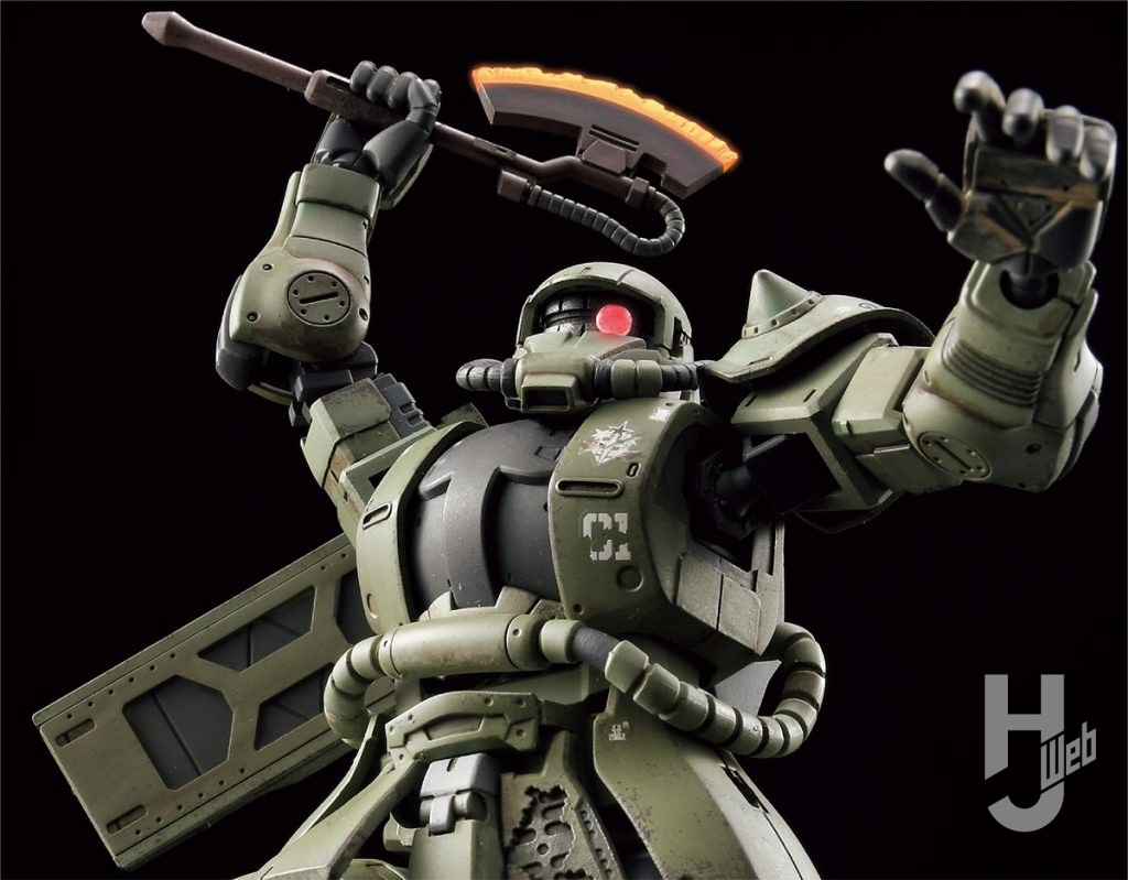 新品本物マキシマム ザク 量産型 ZAKU MS-06J ウエザリング 全高約18cm 1/100 完成品 フィギュア プライズ 景品 ガンダム バンダイ 機動戦士ガンダム