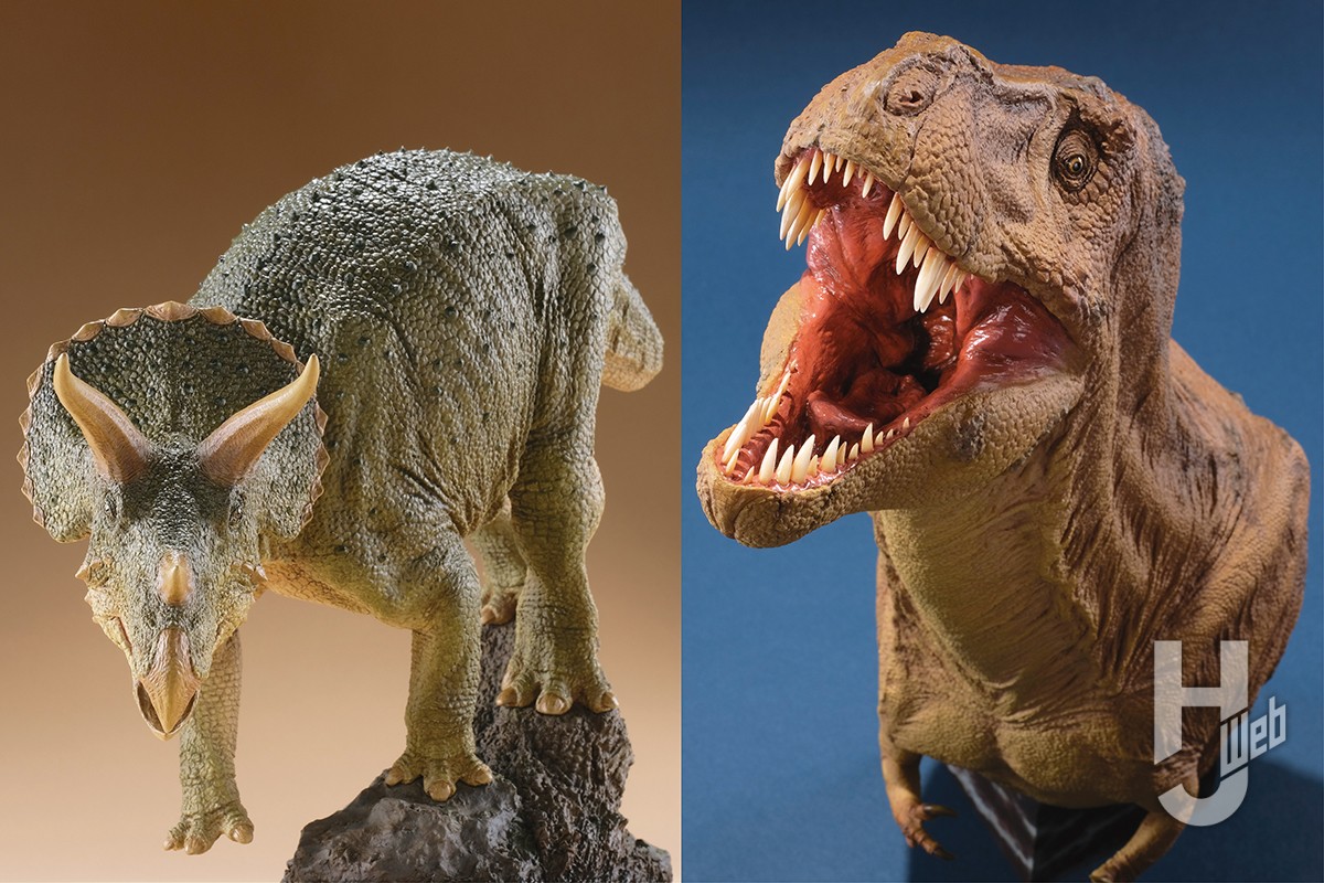ティラノサウルスの胸像、トリケラトプスのレジンキットが発売決定！ 緻密なディテールを見逃すな！