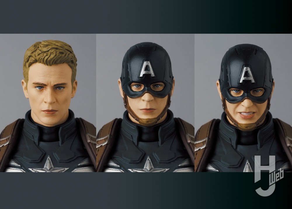 キャプテンアメリカの表情比較画像
