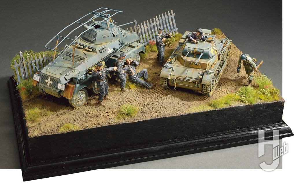 ドイツ軽戦車 II号戦車a2型　ディオラマ　全体画像