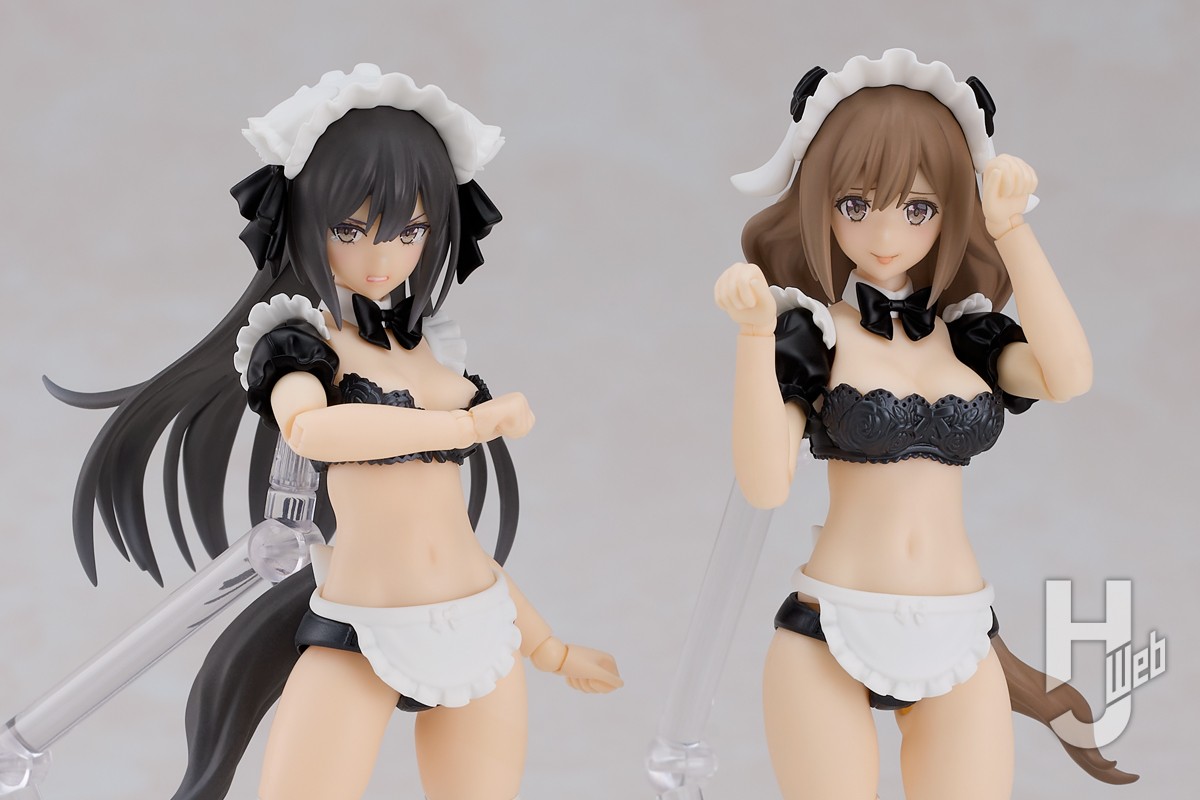 メイド下着姿で再び登場！ PLAMAX 下着素体娘 ラン＆ジェリー メイド