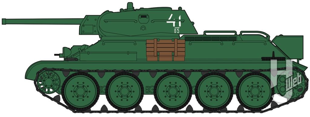T-34/76 戦車イラスト横