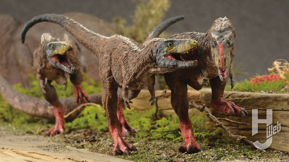 ARTPLA 研究員とティラノサウルスセット　ディオラマ　王者たちの子育て　子供