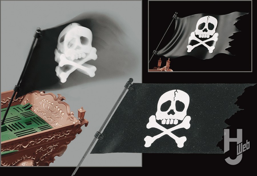 アルカディア号の大海賊旗の画像