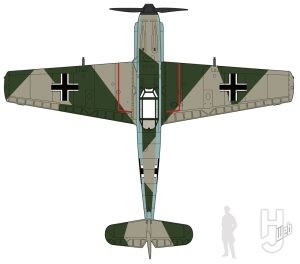 メッサーシュミット-Bf109-E-3イラスト全体
