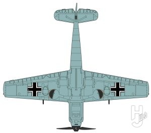 メッサーシュミット-Bf109-E-3イラスト裏