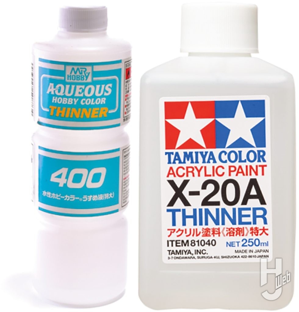 水溶性塗料の水性ホビーカラーとタミヤカラー アクリル塗料