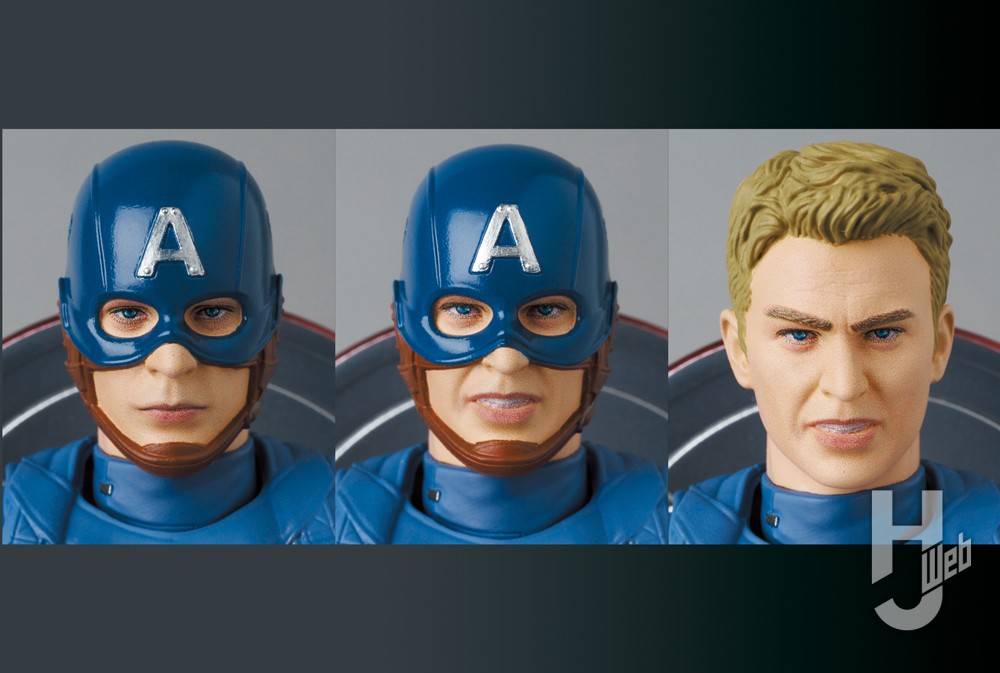 キャプテン・アメリカの表情比較の画像