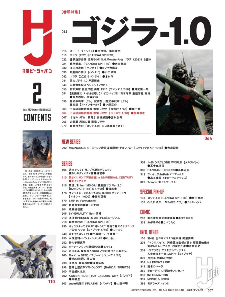 月刊ホビージャパン2024年2月号目次２
