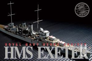 シンプルで作りやすい！　イギリス海軍重巡洋艦「エクセター」1/700キットを製作【トランペッター】