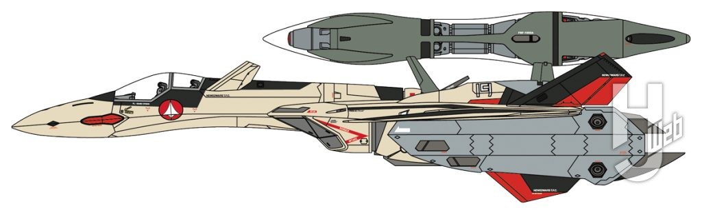 YF-19 w/ファストパック＆フォールドブースター　イラスト