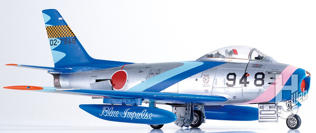 航空自衛隊初の本格的ジェット戦闘機「F-86Fセイバー」を初代特別塗装に！ 黎明期カラーリングのブルーインパルスが甦る – Hobby JAPAN  Web