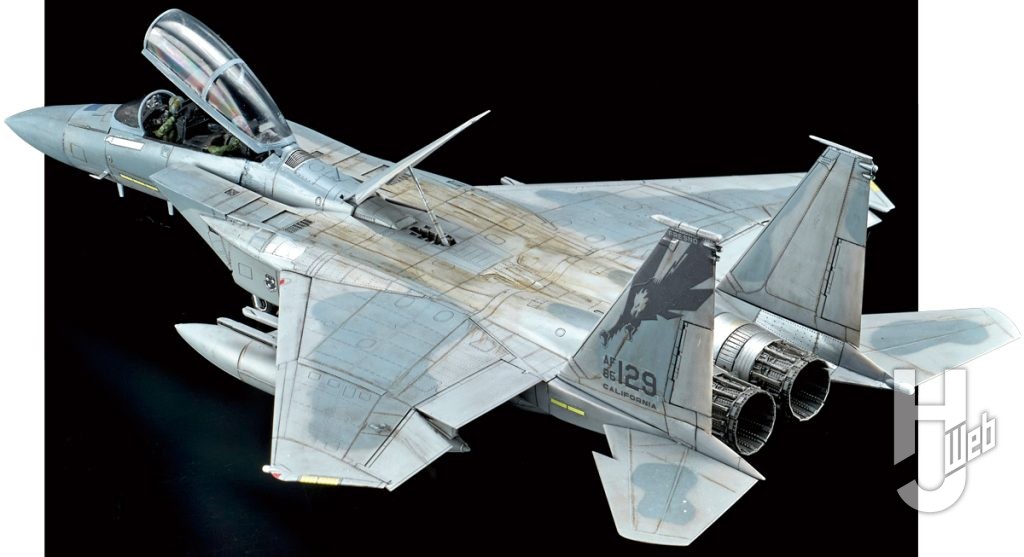 ファインモールド「アメリカ空軍 F-15D 戦闘機」作例　機体上面