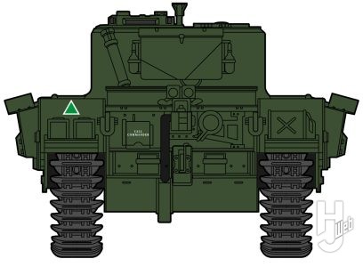 チャーチル・クロコダイル戦車　イラスト背面
