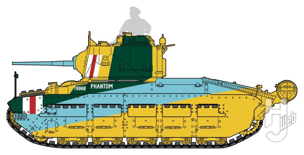 イギリス-マチルダMk.Ⅱ歩兵戦車イラスト左側面