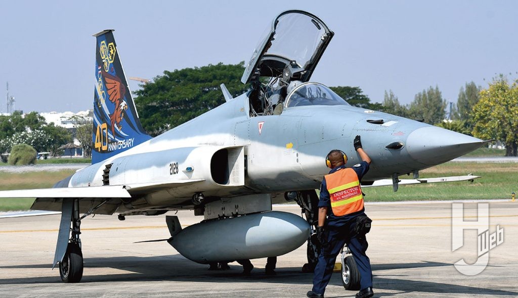 2019年に行われたドンムアン空軍基地オープンハウスに参加した第211飛行隊のF-5タイガーII