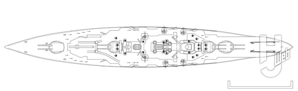 「日本海軍艦艇カラーガイド1 日本の戦艦12隻」掲載金剛型戦艦一番艦「金剛」のレイテ沖海戦時イラスト図２