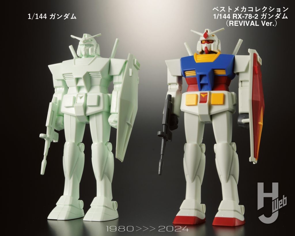 初代ガンプラと最新ガンプラの比較画像