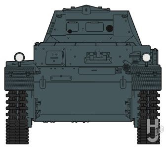 ドイツII号戦車-正面イラスト