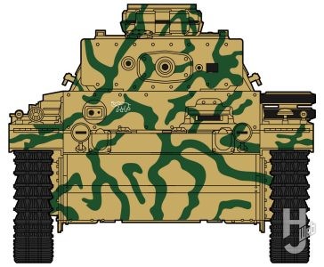 ドイツIII号戦車正面イラスト