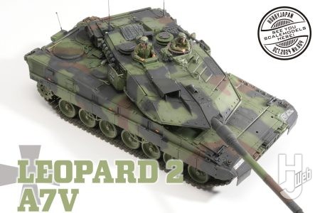 タミヤ1/35のドイツ連邦軍“レオパルト2”の最新バージョン“A7V”型を製作！ ディテールアップパーツを使ってより精密度を高める！