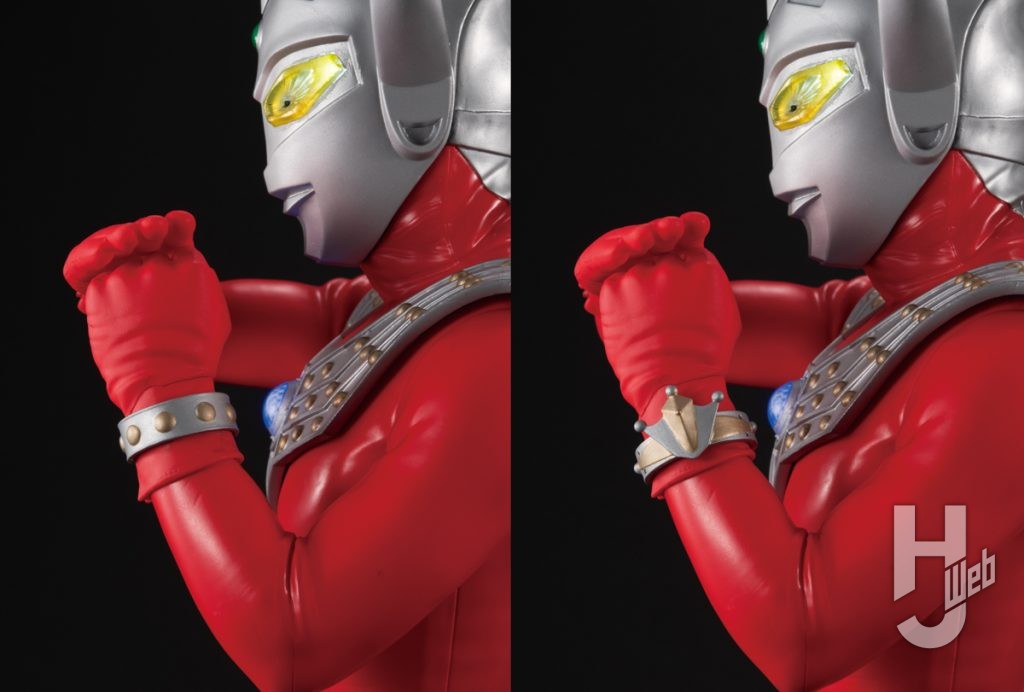 ウルトラマンタロウのフィギュアのブレスレットのアップ画像