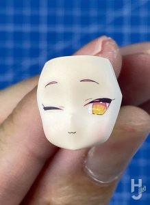 寝太郎23製作メガミデバイス「PUNI ☆ MOFU マオ」フェイスパーツ完成