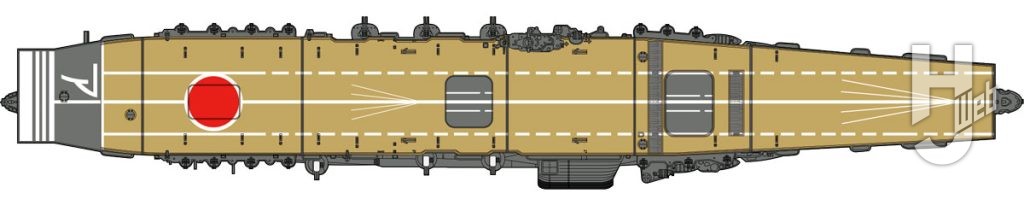 航空母艦-赤城上面イラスト