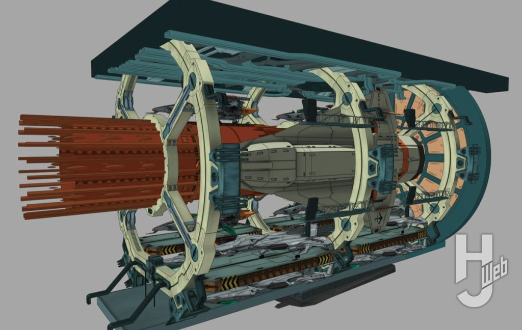 宇宙戦艦ヤマト第二格納庫3D図