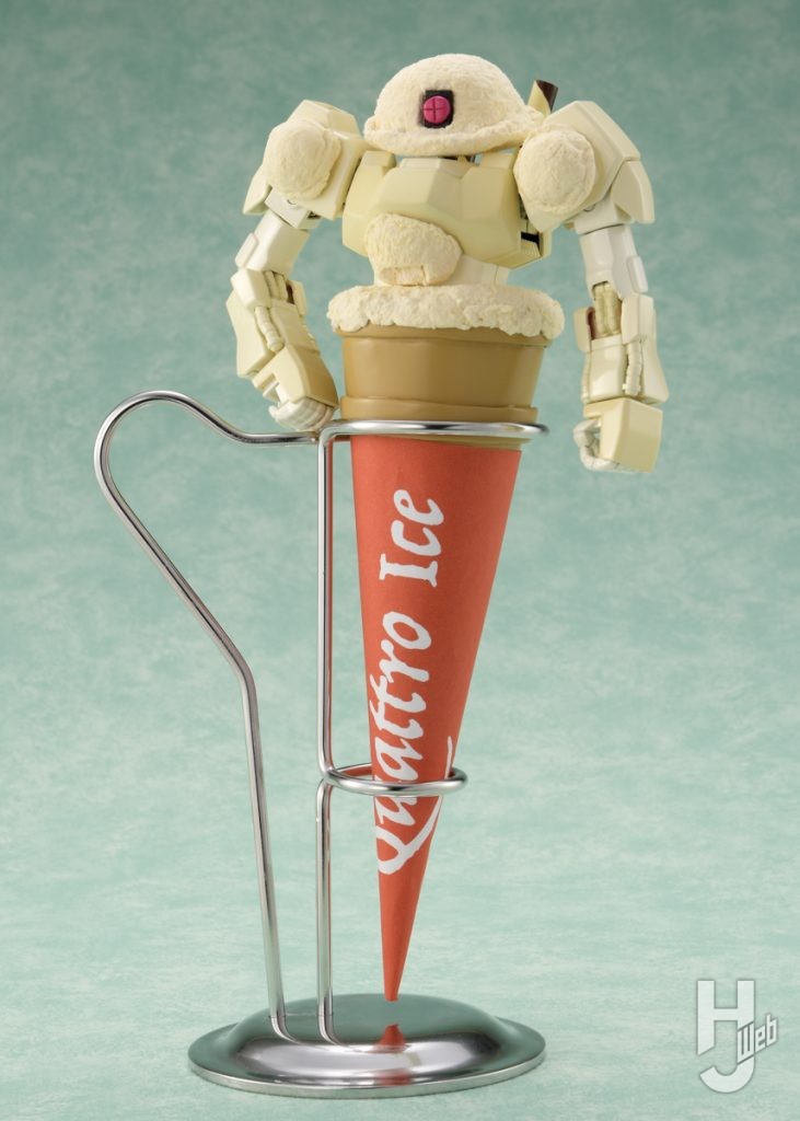 リック・ディアスアイスバージョンアイス形態のプラモデルの全体画像