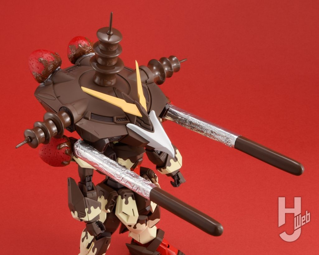 フォビドゥンガンダムチョコレートフォンデュバージョンのプラモデルのアップ画像3
