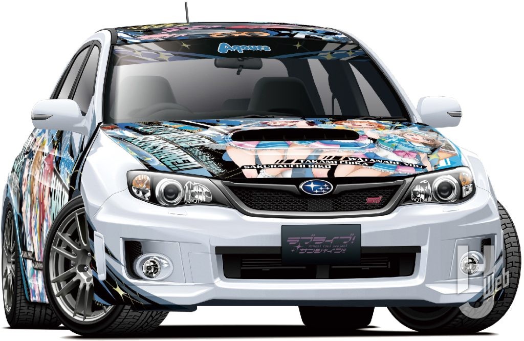 痛車-No.2-ラブライブ！サンシャイン!!-GRB-インプレッサ-WRX-STI-'10(スバル)