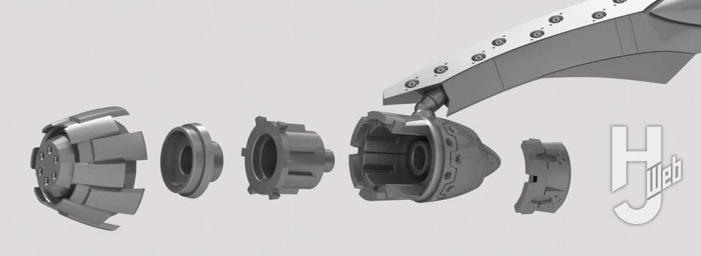 ARTPLA エヴァンゲリオン仮設5号機の脚部ローラーの画像