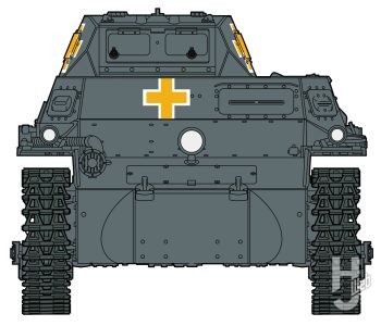 ドイツI号戦車前面イラスト