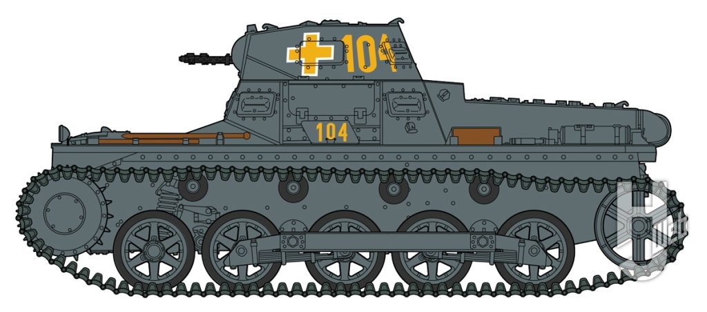 ドイツI号戦車左側面イラスト