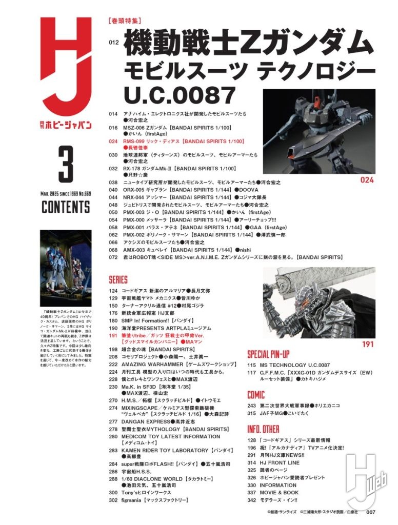 HJ25年3月号目次１