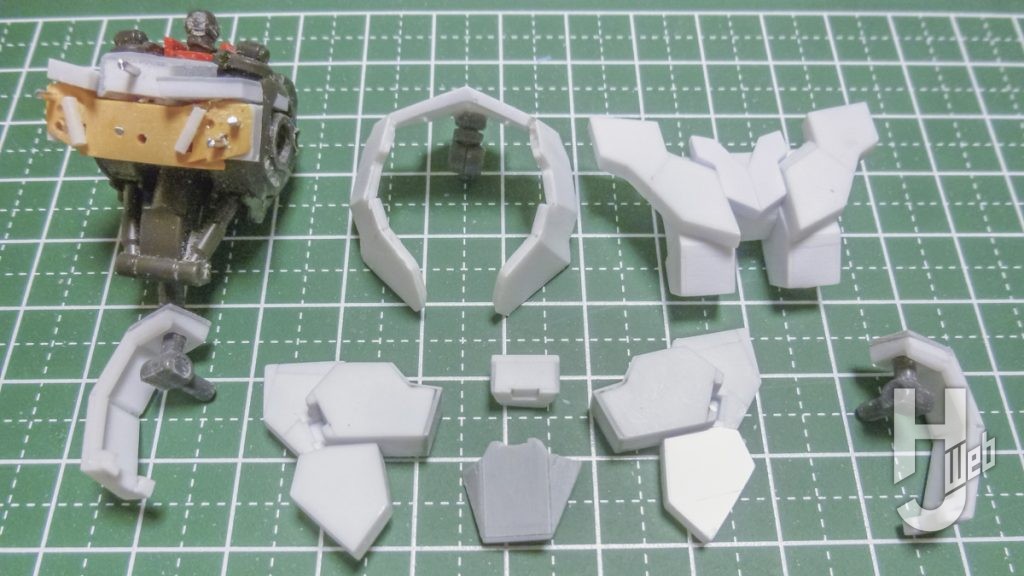 ガンダム・ザガンのプラモデルの製作の画像4