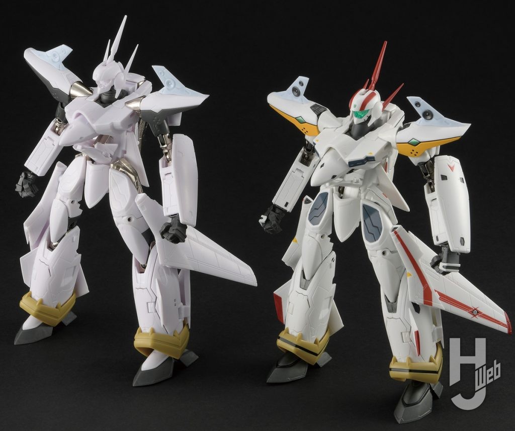 「HI-METAL R  VF-19P エクスカリバー（惑星ゾラ パトロール隊仕様）」未彩色テストショット比較