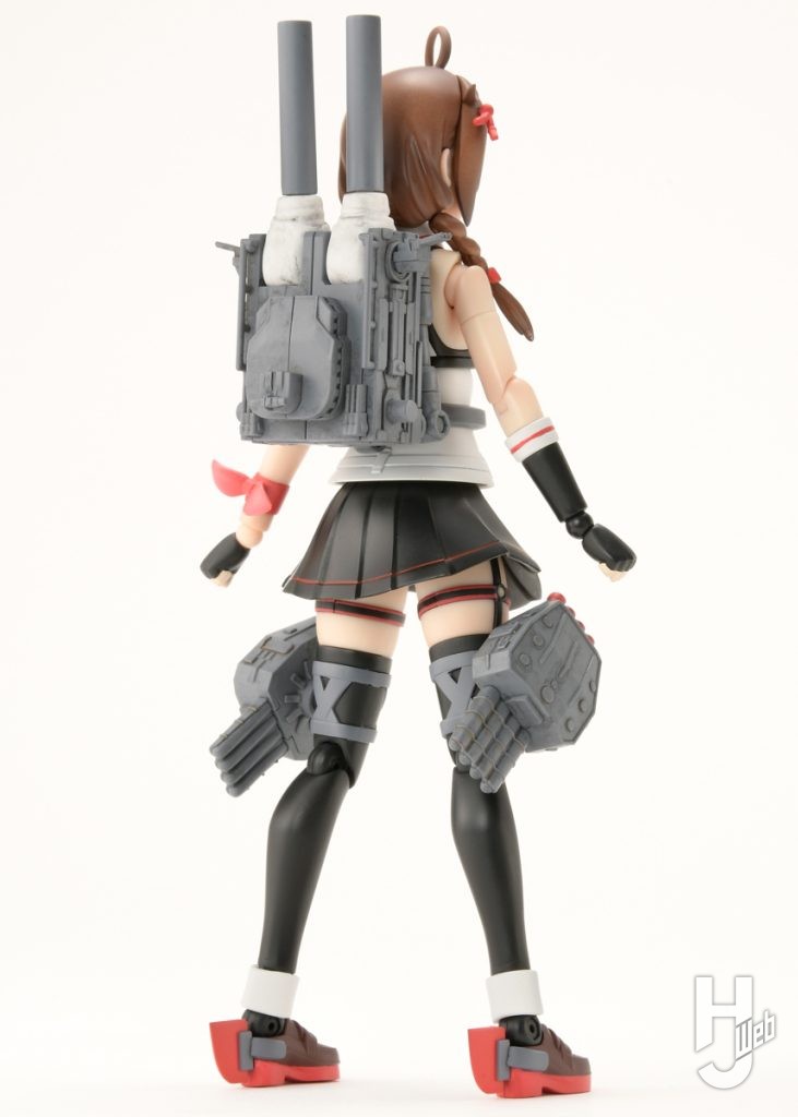 時雨改三のプラモデルの背面全体画像その2