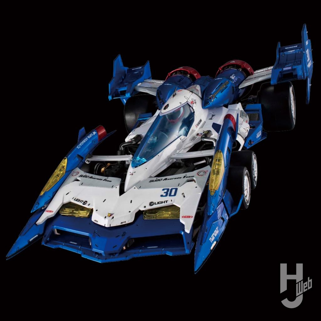 スーパーアスラーダ01のフィギュアのエアロモードの画像
