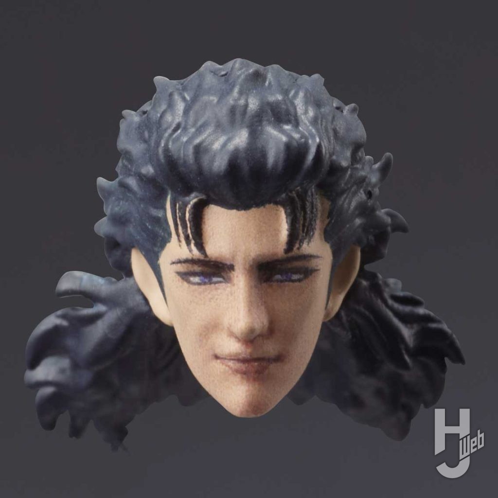 レイの可動フィギュアの交換用頭部パーツの画像
