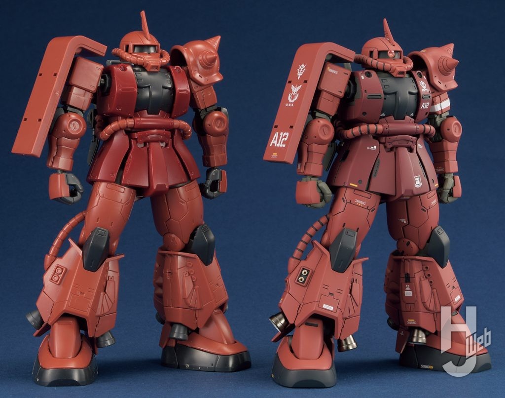アーリーチョップ!!!製作「MS-06R-1A シャア専用高機動型ザクII」素組み比較