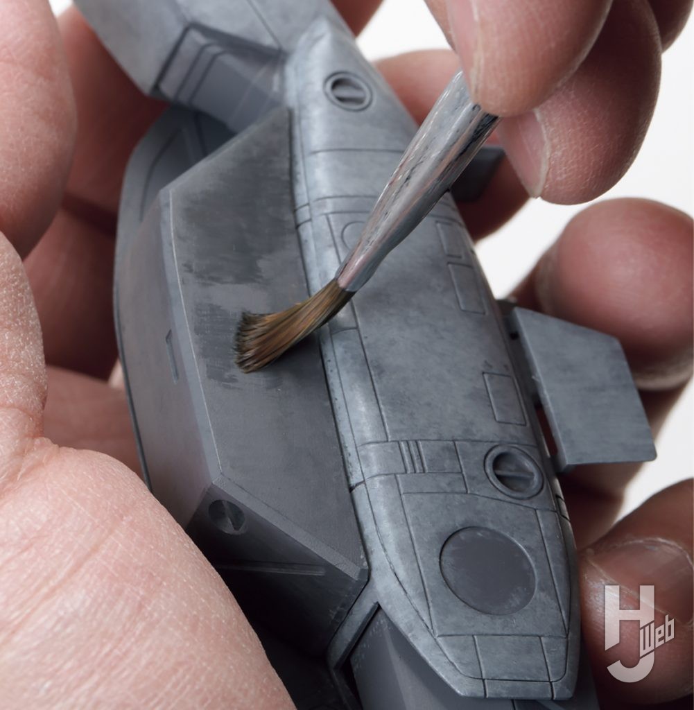 清水圭製作「PLAMAX VF-1S ストライクファイターバルキリー マクシミリアン・ジーナス」パックの塗装２