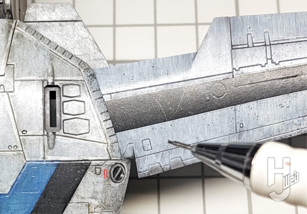清水圭製作「PLAMAX VF-1S ストライクファイターバルキリー マクシミリアン・ジーナス」細部塗装７